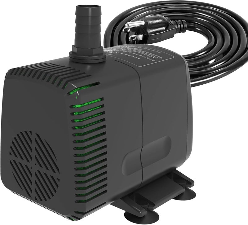 Knifel Submersible Pump 880GPH with AUTO-Shut-Off 10ft High Lift for Fountains, Hydroponics, Ponds, Aquariums & More - Image 1